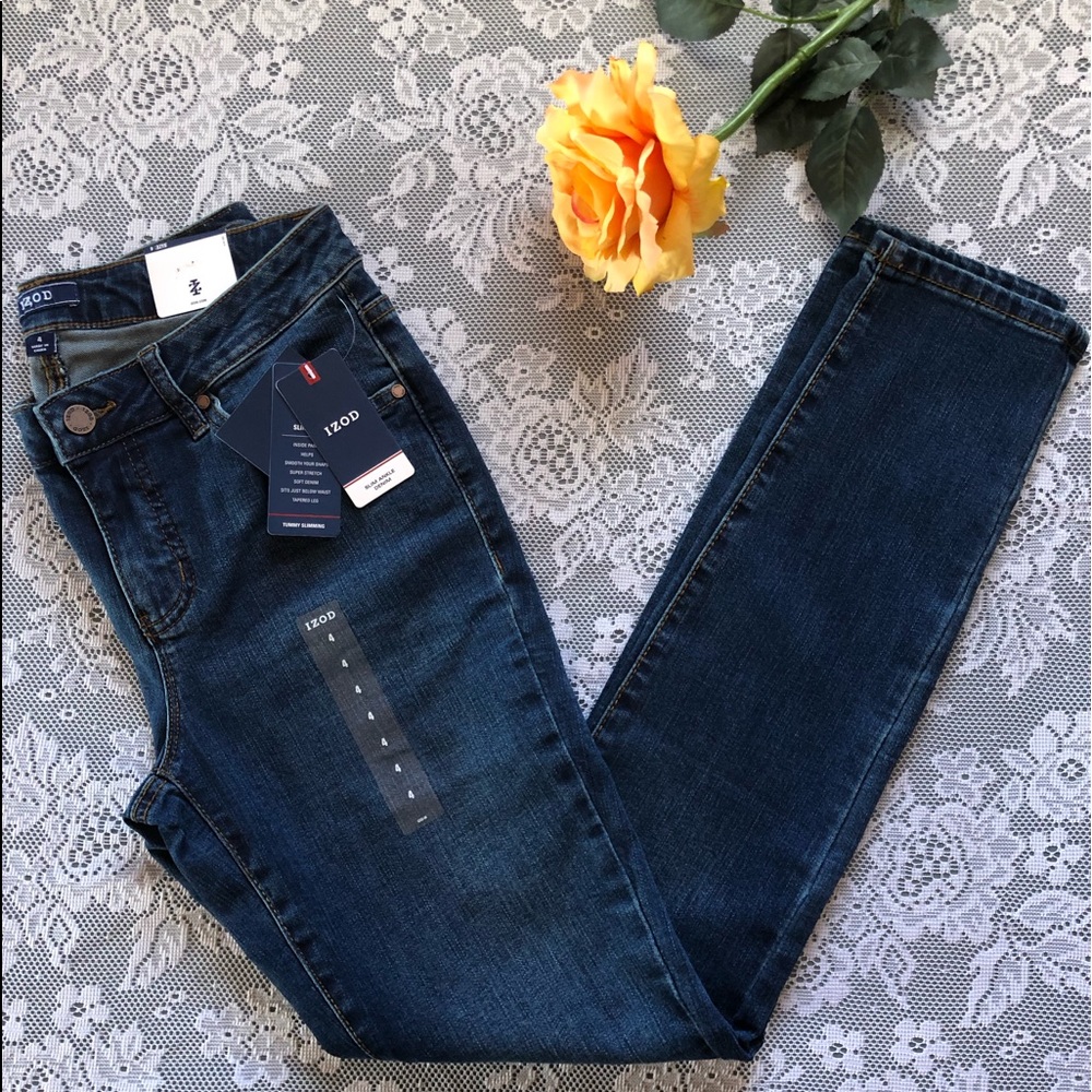 Izod Slim Ankle Tummy Slimming Jeans